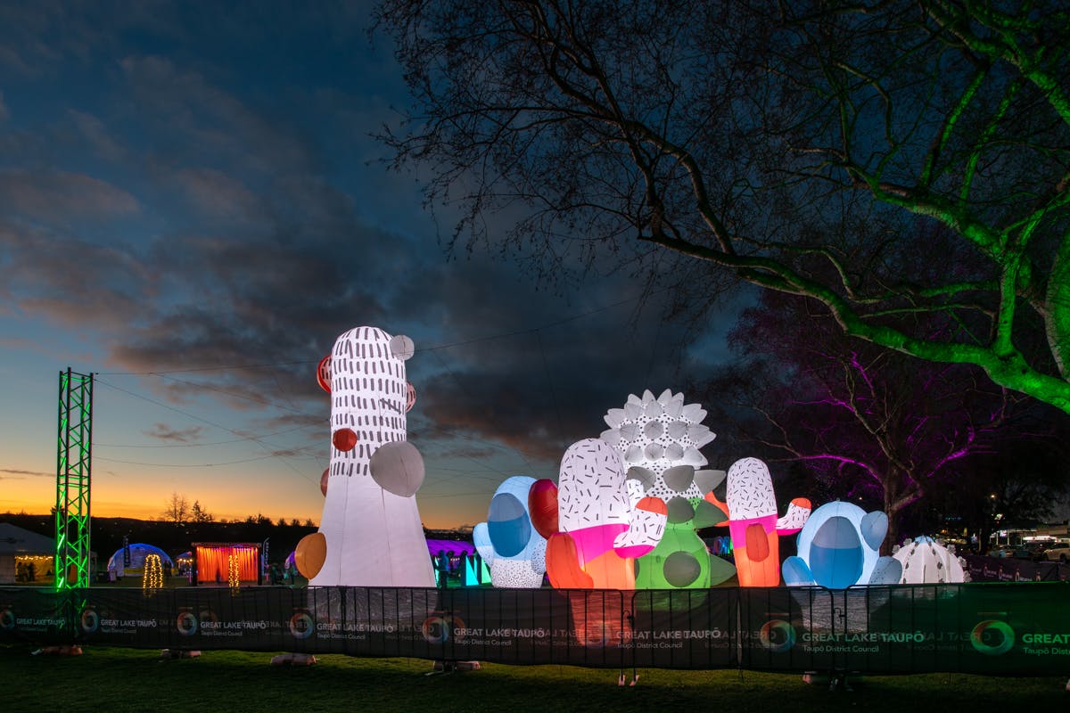 Cactus Garden by Amigo & Amigo at Taupō Winter Festival 2022. Photo by Grabb for Image Excellence.